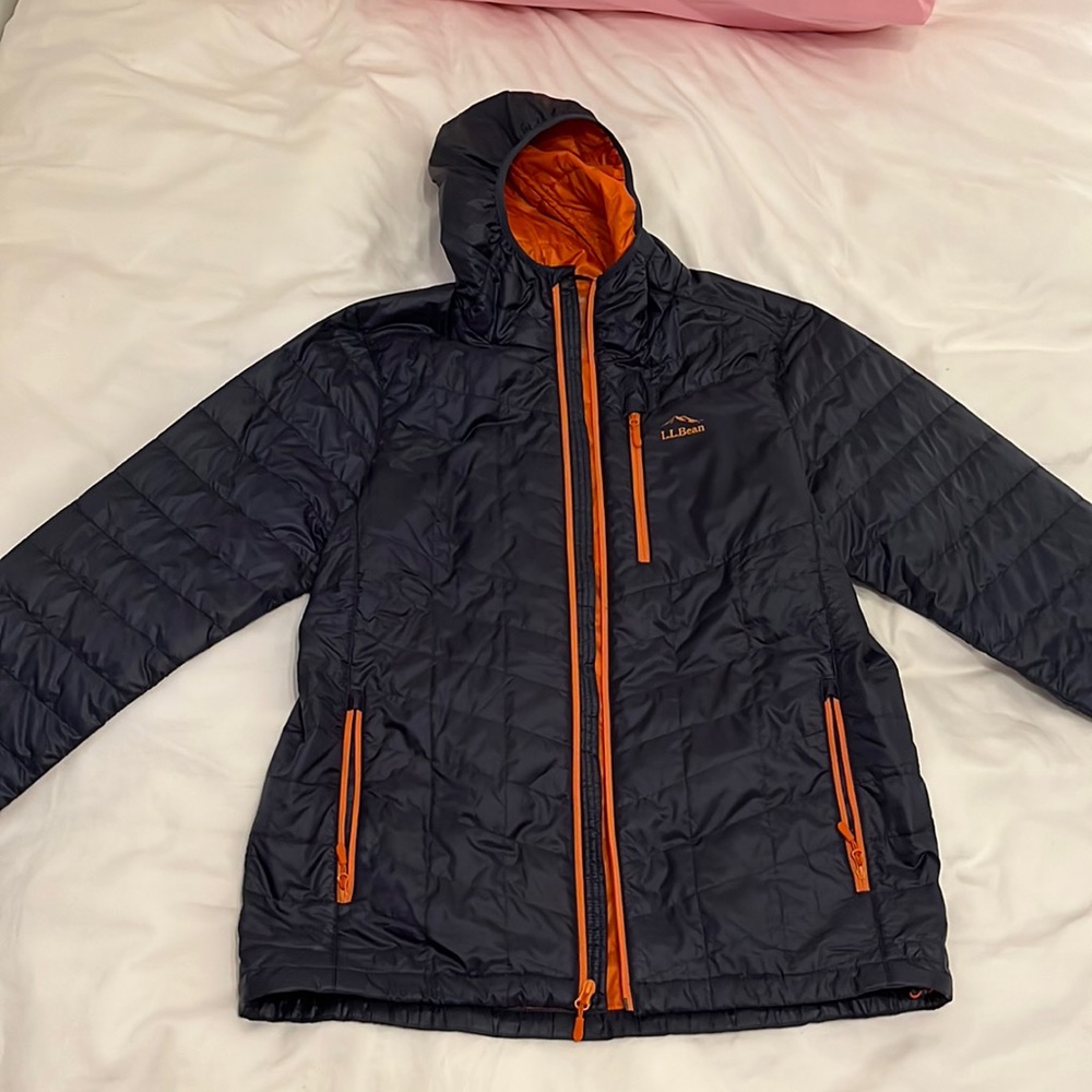 LL BEAN Men’s Large Tall Primaloft Jacket with Hood